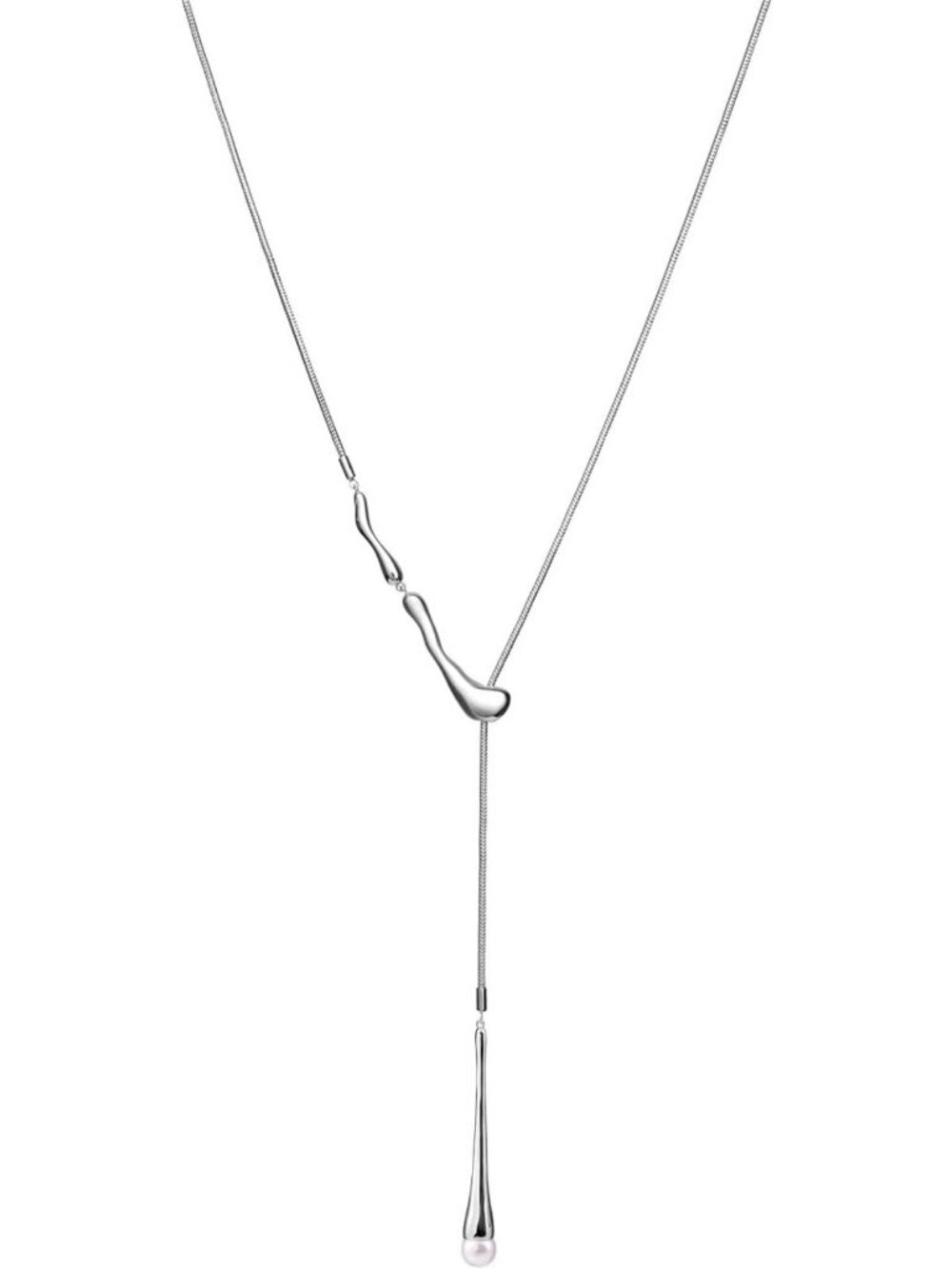 Elegant Lariat Long Gold Necklace for Women, Y-Shaped Dangle Pendant, Adjustable